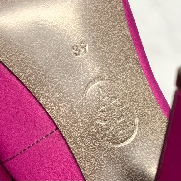 ASH for PEDDER RED Silk Leather Platform Pumps 39 - Picture 9 of 10